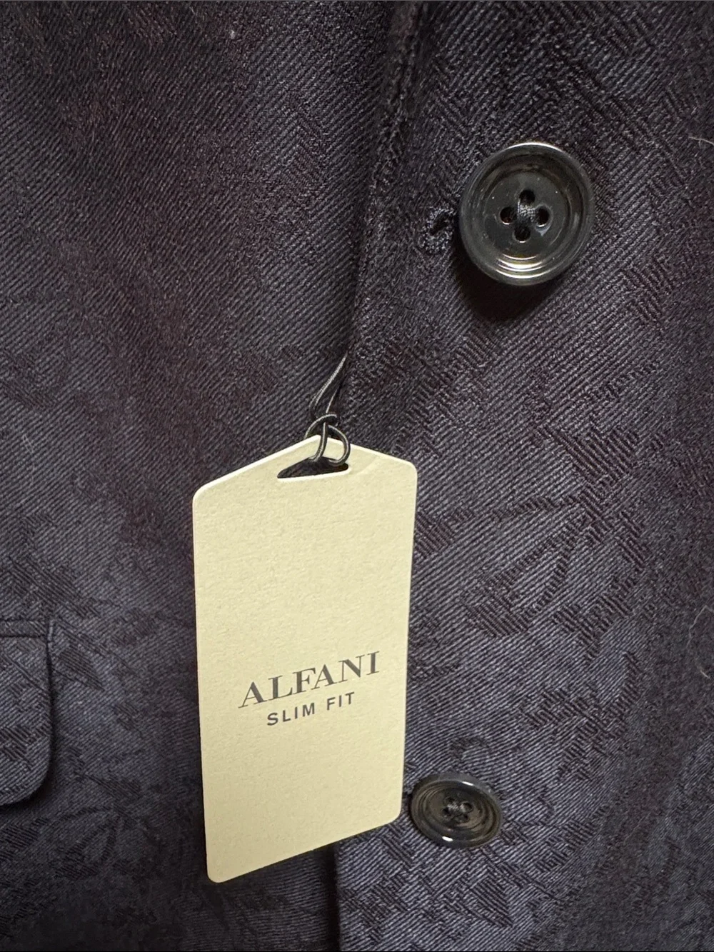 ALFANI NWT 42R slim fit Navy paisley GORGEOUS Suit Jacket